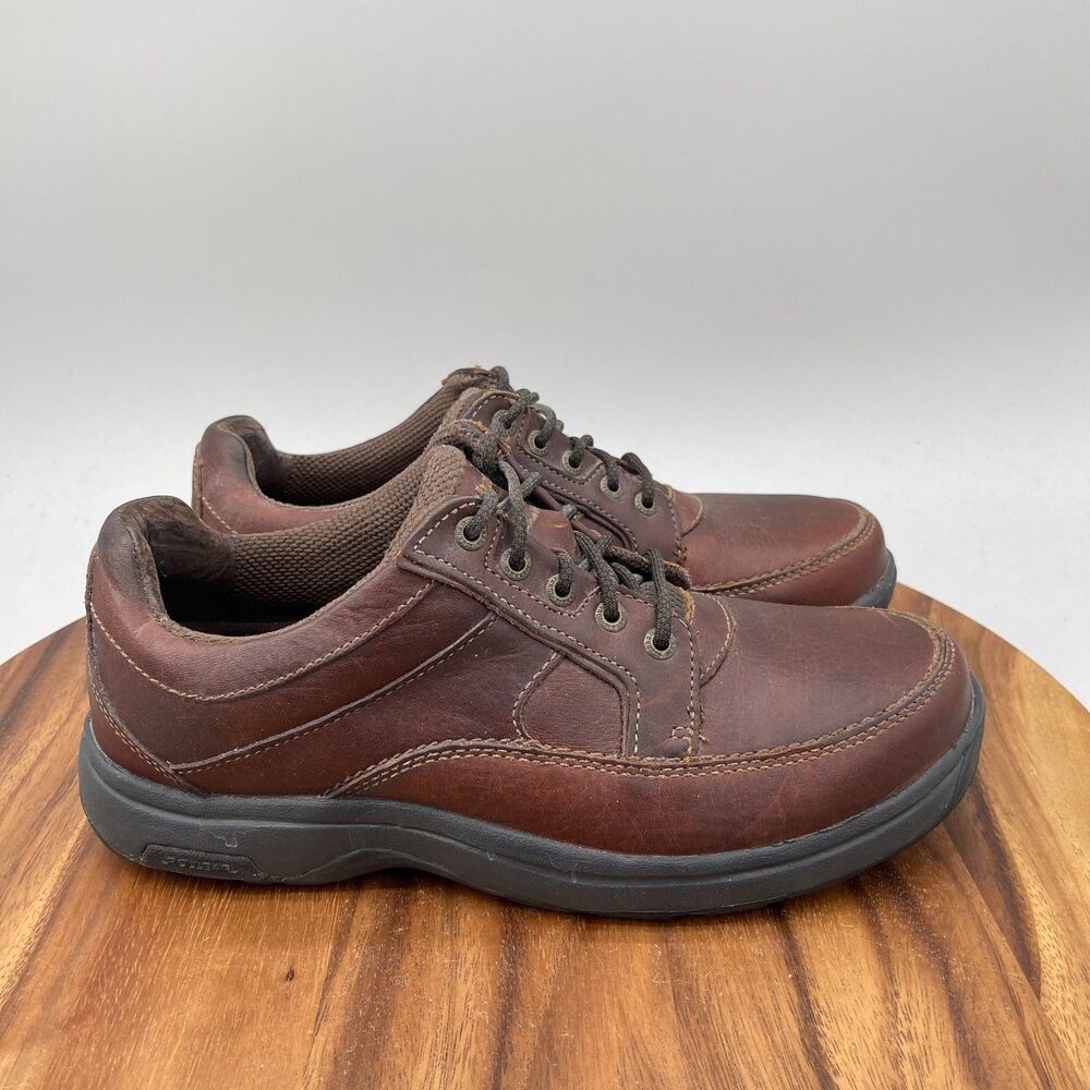 Dunham Midland Oxfords Mens Size 9 2E Brown Leather Walking Diabetic Sneakers